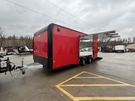 New 2026 (ALL ALUMINUM) High Country Xpress Trailers 8X20 Enclosed Trailer - Red/Black - Spread Axles - w/ Ramp - 9990# GVWR
