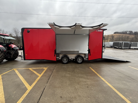 New 2026 (ALL ALUMINUM) High Country Xpress Trailers 8X20 Enclosed Trailer - Red/Black - Spread Axles - w/ Ramp - 9990# GVWR