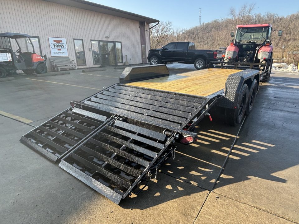 New 2026 Belmont Trailers - EBX 8220 - 14K Equipment Trailer w/ Wedge / Stand Up Ramps - 14000# GVWR