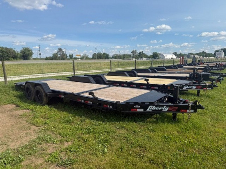 New 2026 Liberty 22' Tilt 16K Trailer 8  I BEAM (16' tilt +6' stationary) Tilt Trailer
