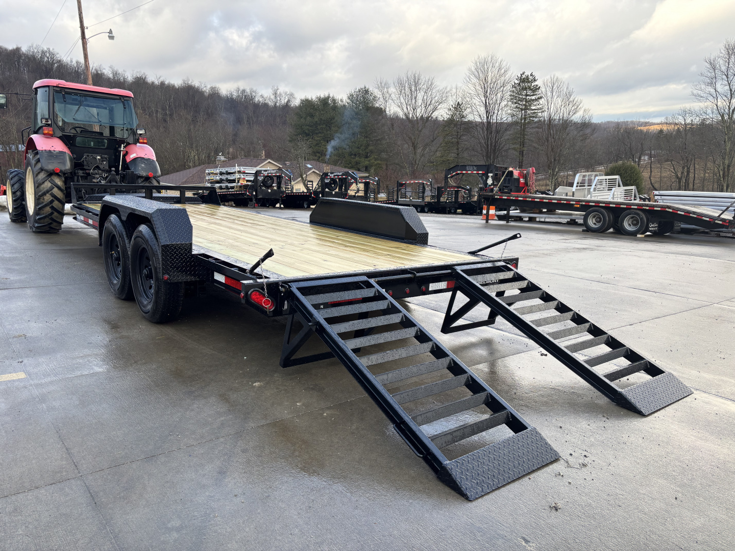 New 2026 Belmont Trailers - EFX 8218 Equipment Trailer w/ Stand Up Ramps - 14000# GVWR