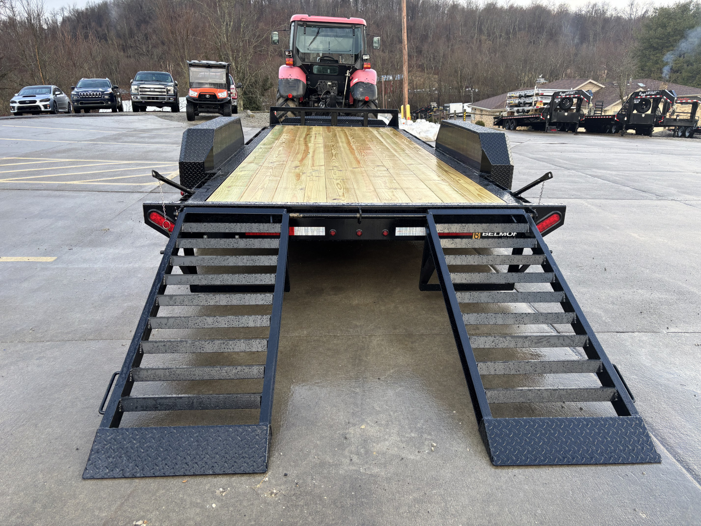 New 2026 Belmont Trailers - EFX 8218 Equipment Trailer w/ Stand Up Ramps - 14000# GVWR