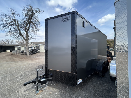 New 2026 Family Trailer 7x14 Tandem Axle Cargo / Enclosed Trailer - Screwless Exterior- Blackout Pkg - Rear Spoiler