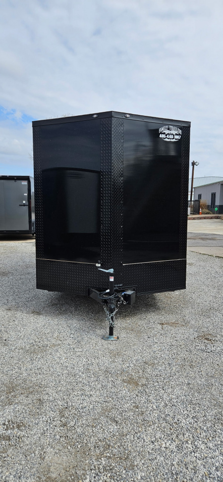 New 2026 Family Trailer 7x14 Tandem Axle Cargo / Enclosed Trailer - Screwless Exterior- Blackout Pkg- Rear Spoiler