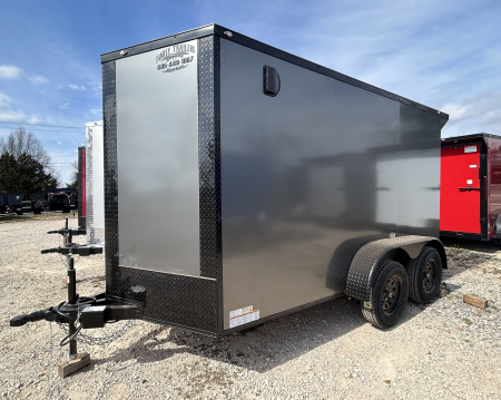 New 2026 Family Trailer 6x12 Tandem Axle Cargo / Enclosed Trailer - Screwless Exterior - Blackout Pkg - Rear Spoiler