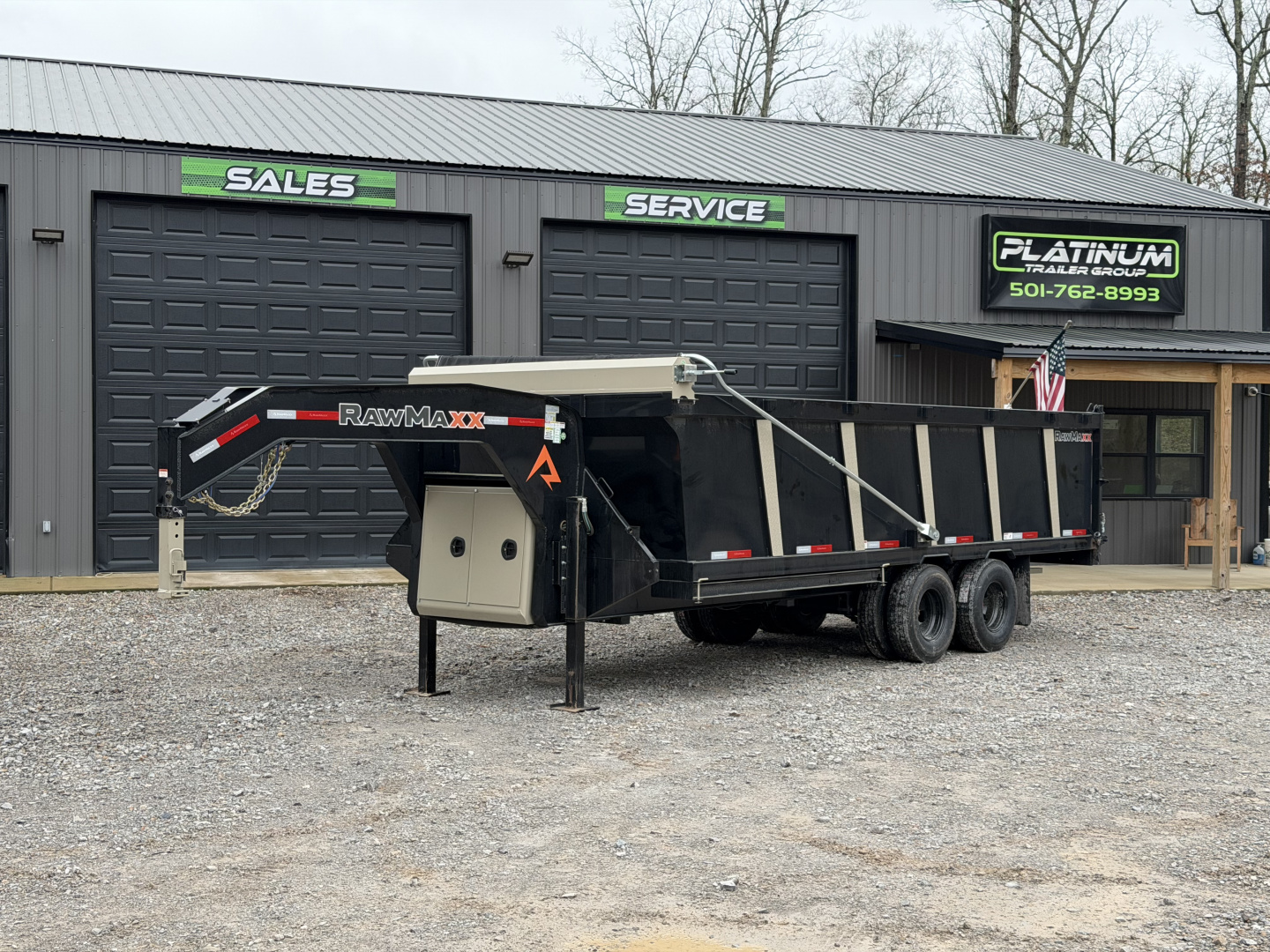 New 2026 RawMaxx HDX 102X20 Dump Trailer / 10" I-BEAM FRAME / 14 PLY TIRES / 12K HYD JACKS / 24K GVWR