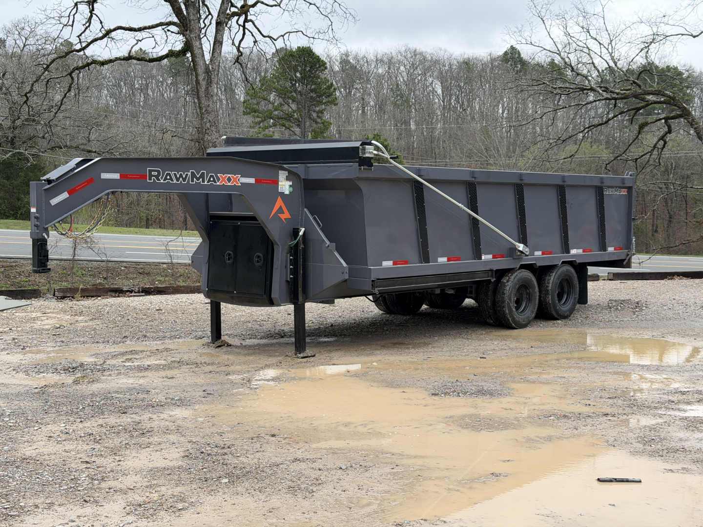 New 2026 RawMaxx HDX 102X20 Dump Trailer / 10" I-BEAM FRAME / 14 PLY TIRES / 12K HYD JACKS / 24K GVWR