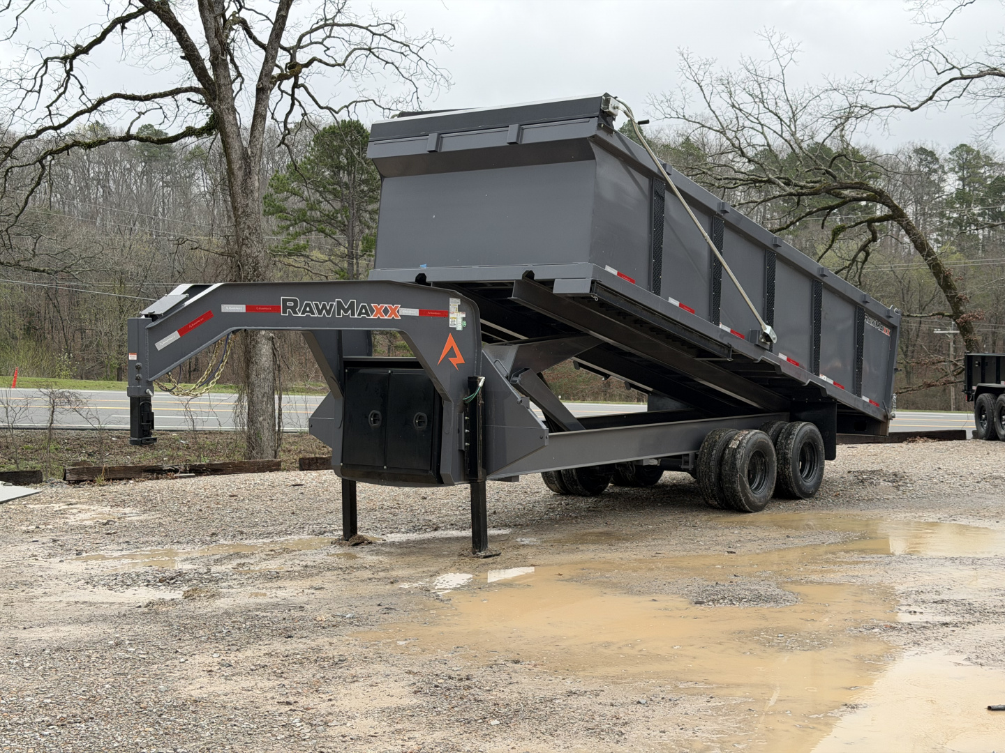 New 2026 RawMaxx HDX 102X20 Dump Trailer / 10" I-BEAM FRAME / 14 PLY TIRES / 12K HYD JACKS / 24K GVWR