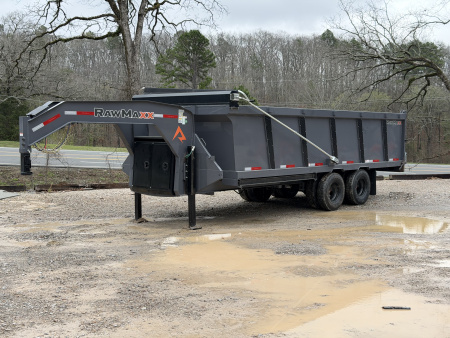 New 2026 RawMaxx HDX 102X20 Dump Trailer / 10" I-BEAM FRAME / 14 PLY TIRES / 12K HYD JACKS / 24K GVWR