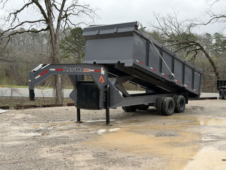New 2026 RawMaxx HDX 102X20 Dump Trailer / 10" I-BEAM FRAME / 14 PLY TIRES / 12K HYD JACKS / 24K GVWR