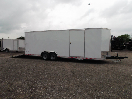 New 2026 Covered Wagon Trailers 8.5x24 Heavy Duty Cargo Trailer / Enclosed Trailer / Car Hauler / XXL Package / 7K Torsion Axles / 7ft Interior / Extra Wide Heavy Duty Ramp / 48  RV Side Door / .030 White Skin