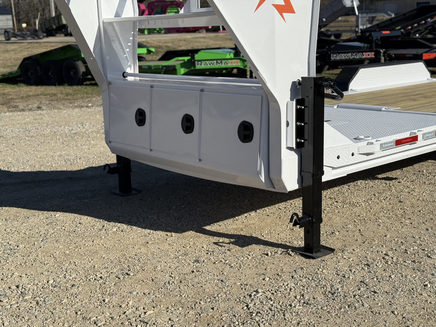 New 2026 RawMaxx G7X 83X22 Flatbed Trailer / 8" I-BEAM FRAME / CHAIN RACK / 14 PLY TIRES / TORSION SUSPENSION / 16K GVWR