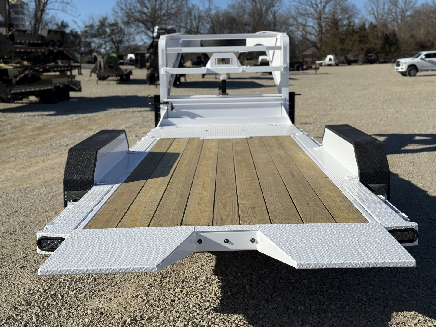 New 2026 RawMaxx G7X 83X22 Flatbed Trailer / 8" I-BEAM FRAME / CHAIN RACK / 14 PLY TIRES / TORSION SUSPENSION / 16K GVWR