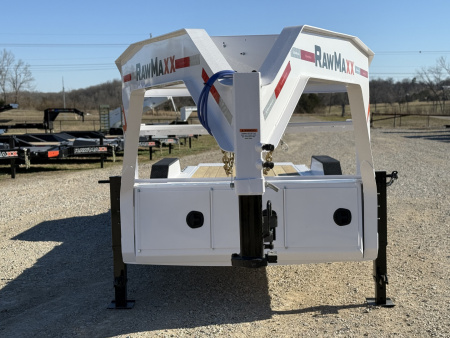 New 2026 RawMaxx G7X 83X22 Flatbed Trailer / 8" I-BEAM FRAME / CHAIN RACK / 14 PLY TIRES / TORSION SUSPENSION / 16K GVWR