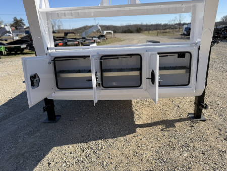 New 2026 RawMaxx G7X 83X22 Flatbed Trailer / 8" I-BEAM FRAME / CHAIN RACK / 14 PLY TIRES / TORSION SUSPENSION / 16K GVWR