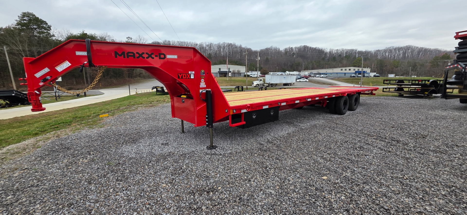 New 2026 MAXX-D YDX 12 TON 22+12 ADJ SUSP HYDR JACKS GOOSENECK Equipment Trailer
