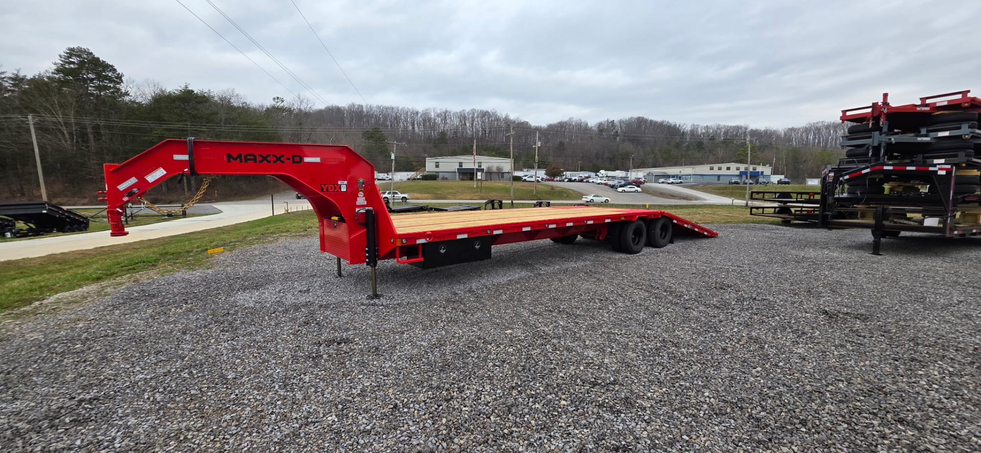 New 2026 MAXX-D YDX 12 TON 22+12 ADJ SUSP HYDR JACKS GOOSENECK Equipment Trailer