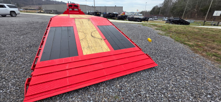 New 2026 MAXX-D YDX 12 TON 22+12 ADJ SUSP HYDR JACKS GOOSENECK Equipment Trailer