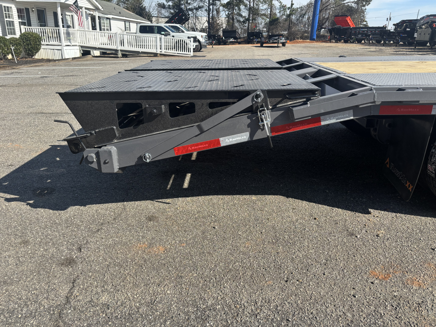 New 2026 RawMaxx FDX 102X25 Flatbed Trailer / 14 PLY / 25990K GVWR / MEGA RAMPS