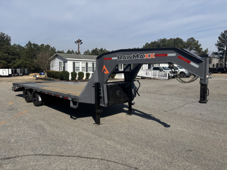New 2026 RawMaxx FDX 102X25 Flatbed Trailer / 14 PLY / 25990K GVWR / MEGA RAMPS