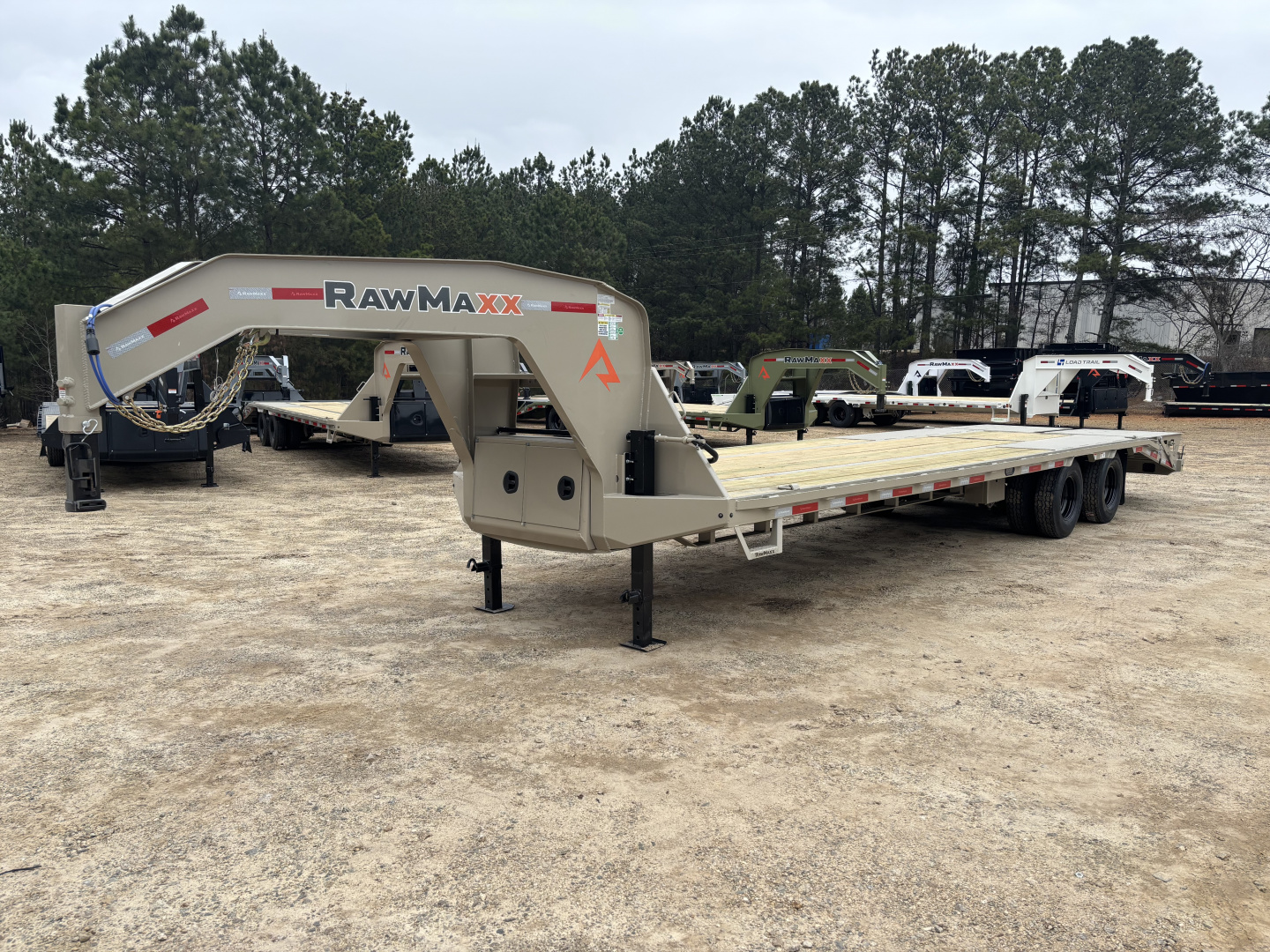 New 2026 RawMaxx FDX 102X30 Flatbed Trailer / 12" OC / MAXX RAMPS / BRIDGE FRAME / TORQUE TUBE / CHAIN RACK / 14 PLY TIRES / ELEC - HYD BRAKES / 25.99K GVWR
