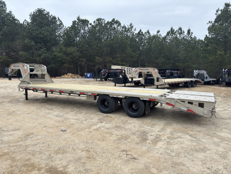 New 2026 RawMaxx FDX 102X30 Flatbed Trailer / 12" OC / MAXX RAMPS / BRIDGE FRAME / TORQUE TUBE / CHAIN RACK / 14 PLY TIRES / ELEC - HYD BRAKES / 25.99K GVWR