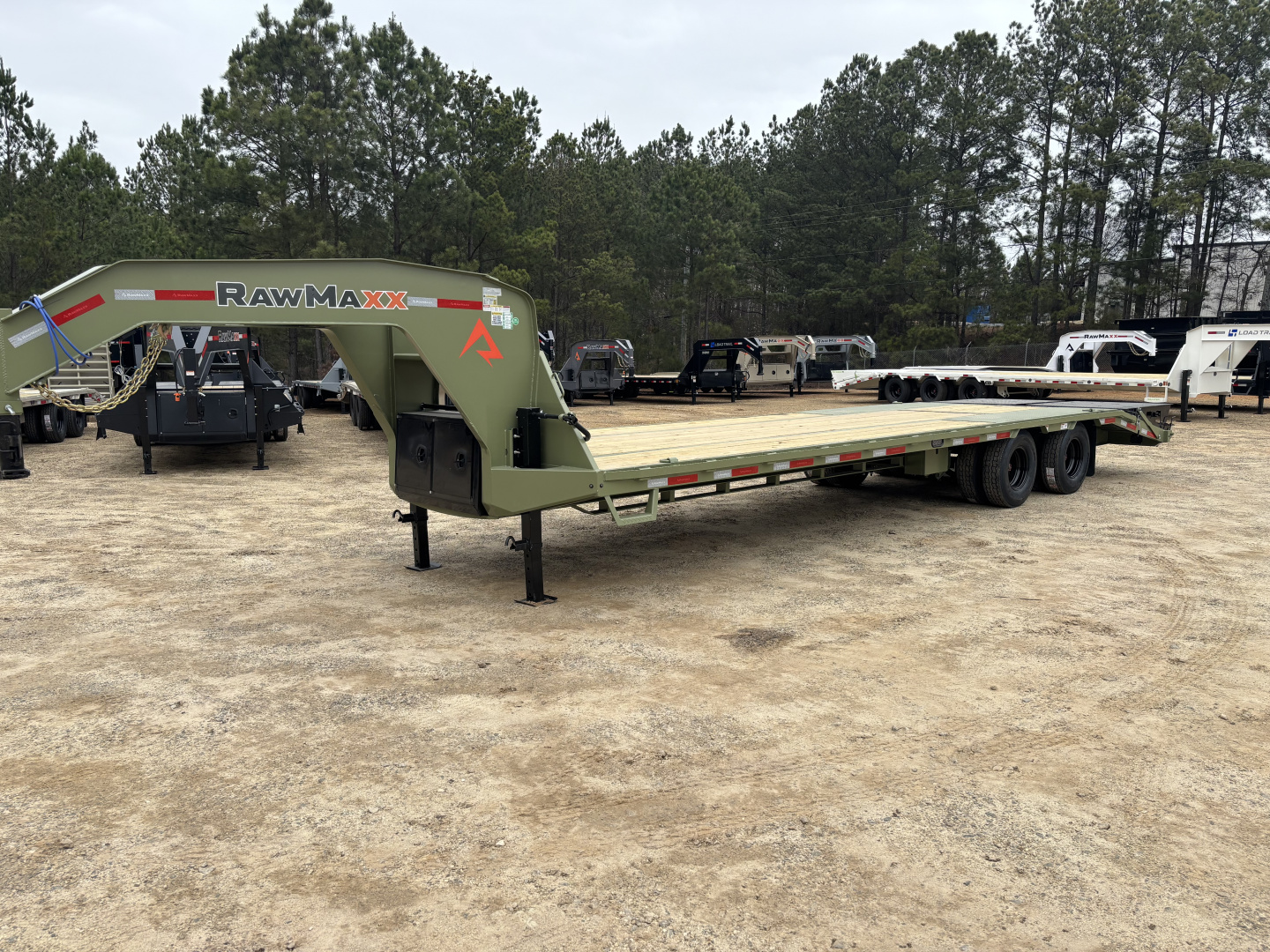 New 2026 RawMaxx FDX 102X30 Flatbed Trailer / 12" OC / MAXX RAMPS / BRIDGE FRAME / TORQUE TUBE / CHAIN RACK / 14 PLY TIRES / ELEC - HYD BRAKES / 25.99K GVWR