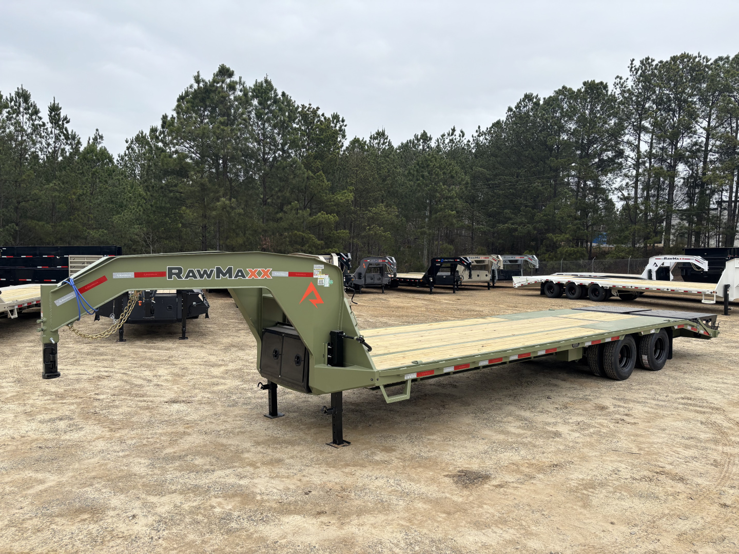 New 2026 RawMaxx FDX 102X30 Flatbed Trailer / 12" OC / MAXX RAMPS / BRIDGE FRAME / TORQUE TUBE / CHAIN RACK / 14 PLY TIRES / ELEC - HYD BRAKES / 25.99K GVWR