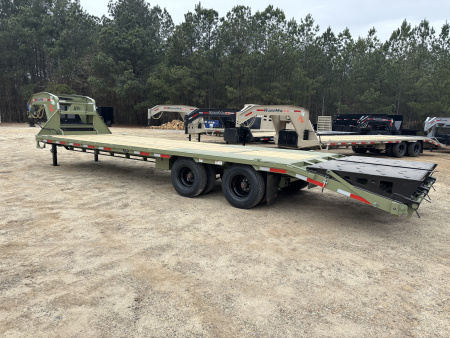New 2026 RawMaxx FDX 102X30 Flatbed Trailer / 12" OC / MAXX RAMPS / BRIDGE FRAME / TORQUE TUBE / CHAIN RACK / 14 PLY TIRES / ELEC - HYD BRAKES / 25.99K GVWR