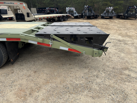 New 2026 RawMaxx FDX 102X30 Flatbed Trailer / 12" OC / MAXX RAMPS / BRIDGE FRAME / TORQUE TUBE / CHAIN RACK / 14 PLY TIRES / ELEC - HYD BRAKES / 25.99K GVWR