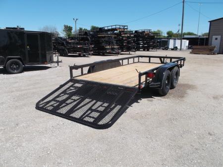 New 2026 J&C Trailers 83x14 Utility Trailer / Lowboy Trailer / 4ft Ramp Gate / 2  Bulldog Coupler