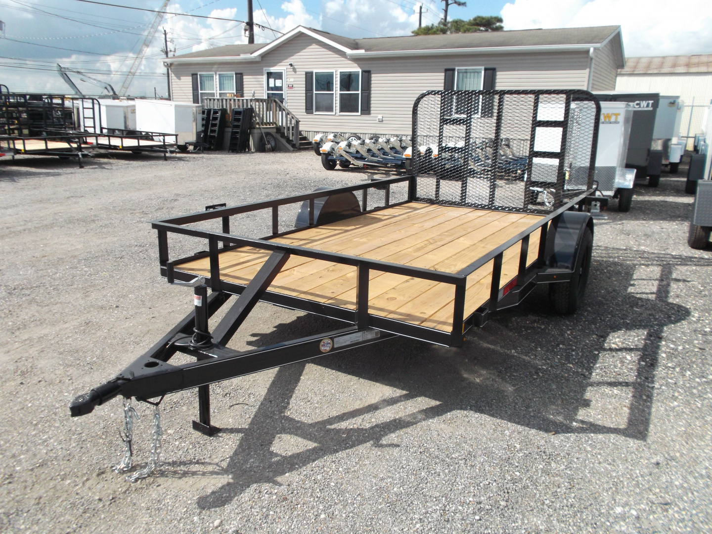New 2026 J&C Trailers 77x12 Utility Trailer / C-Channel Wrap Tongue / 2" Bulldog Coupler / 4ft Ramp Gate