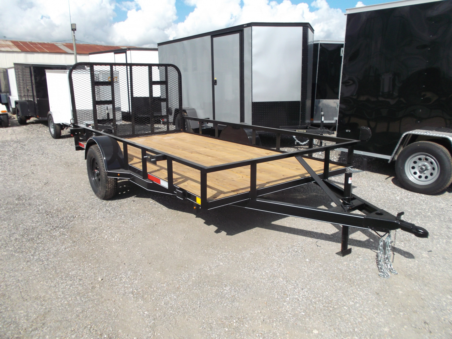 New 2026 J&C Trailers 77x12 Utility Trailer / C-Channel Wrap Tongue / 2" Bulldog Coupler / 4ft Ramp Gate