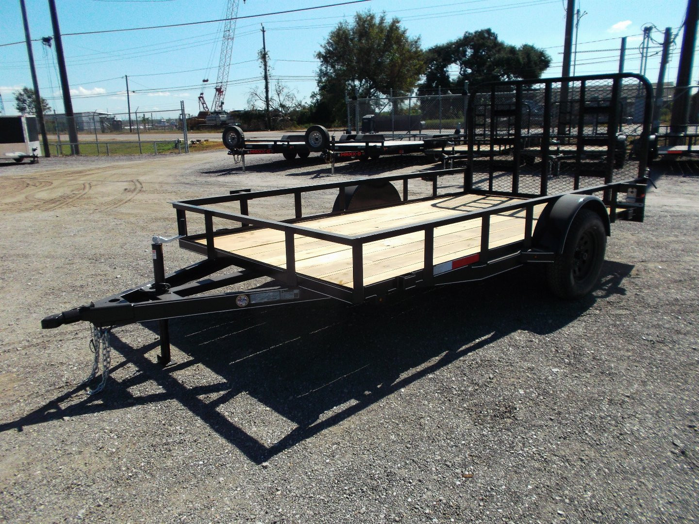 New 2026 J&C Trailers 77x12 Utility Trailer / C-Channel Wrap Tongue / 2" Bulldog Coupler / 4ft Ramp Gate