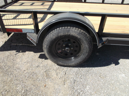 New 2026 J&C Trailers 77x12 Utility Trailer / C-Channel Wrap Tongue / 2" Bulldog Coupler / 4ft Ramp Gate