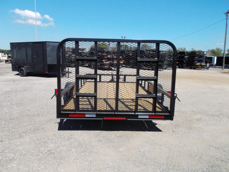 New 2026 J&C Trailers 77x12 Utility Trailer / C-Channel Wrap Tongue / 2" Bulldog Coupler / 4ft Ramp Gate