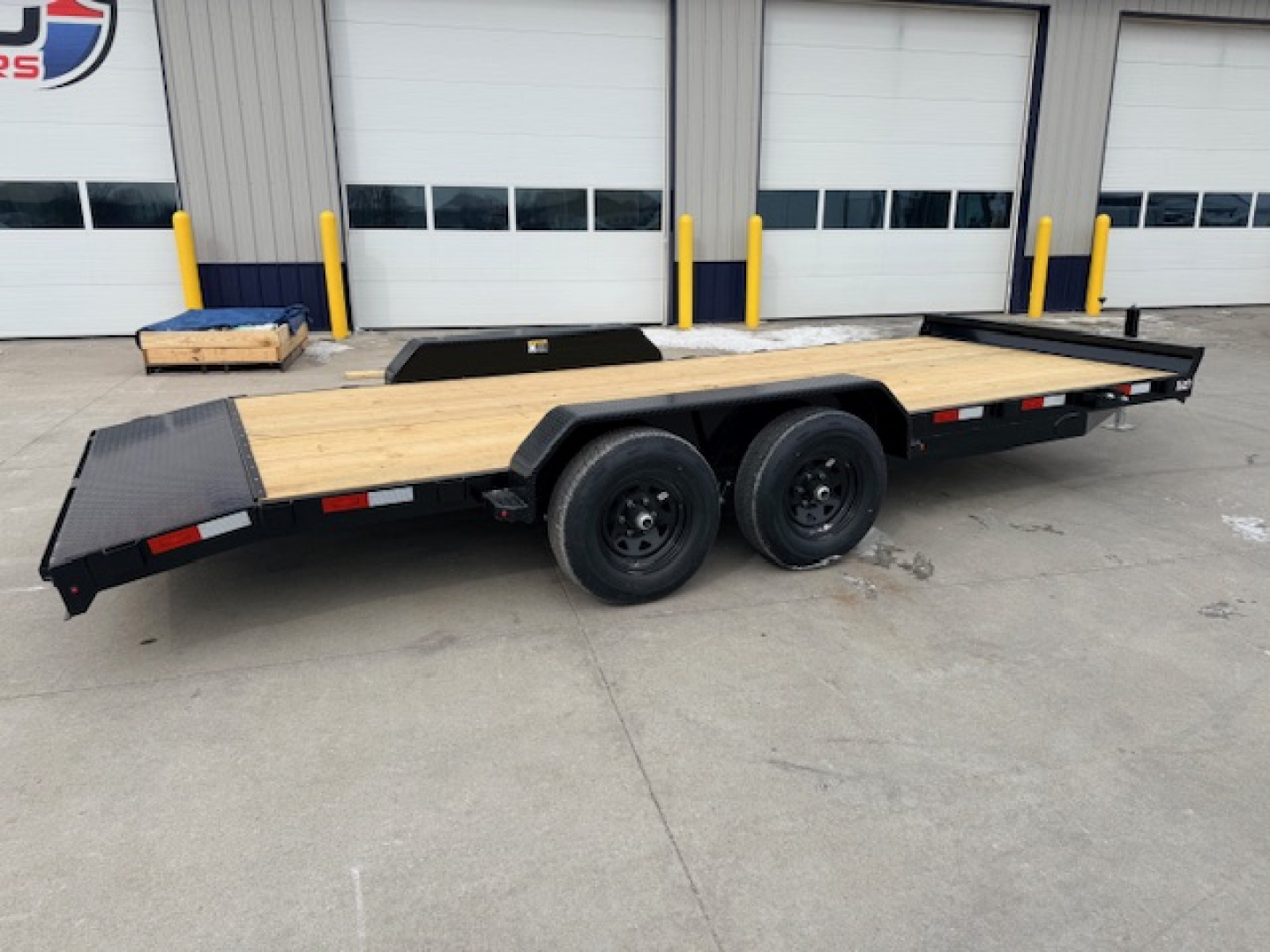 New 2026 H&H Black 82"x16'+2' 10k Car Hauler Trailer