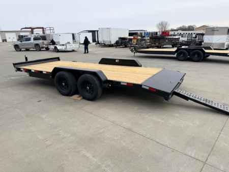 New 2026 H&H Black 82"x16'+2' 10k Car Hauler Trailer