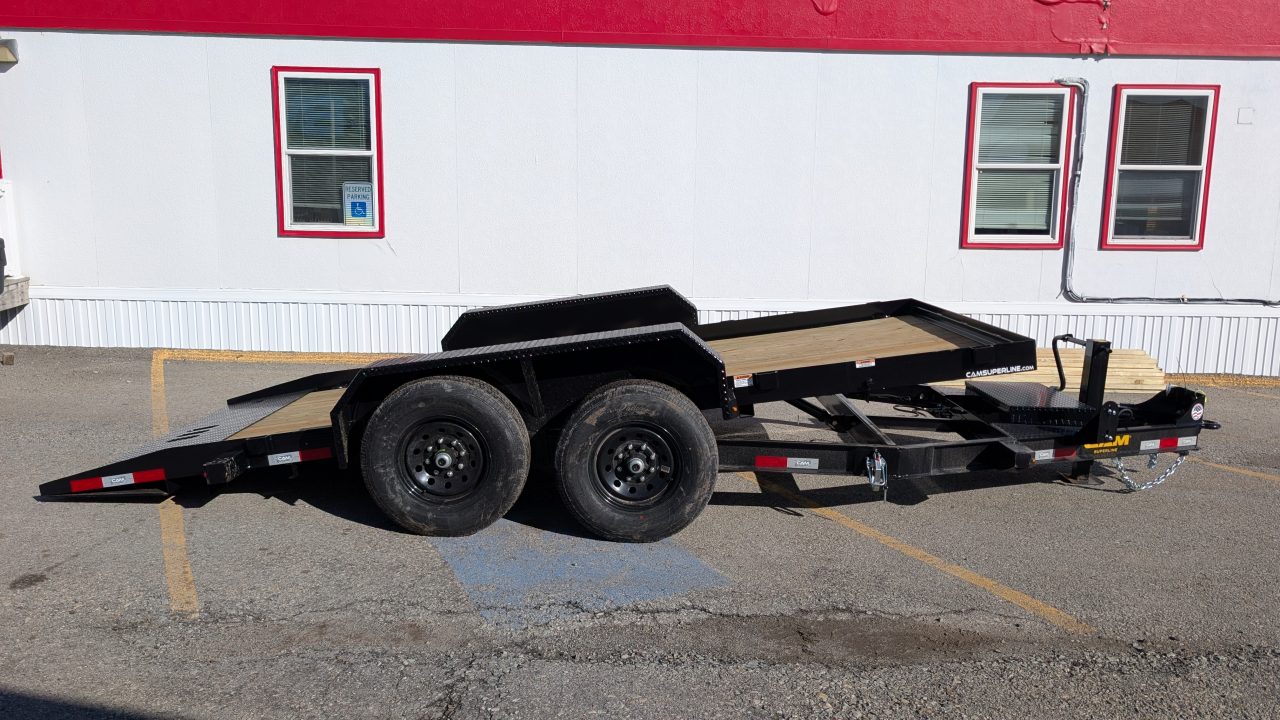 New 2026 CAM Superline 16' Lo Pro Full Tilt Equipment Trailer (7K AXLES)