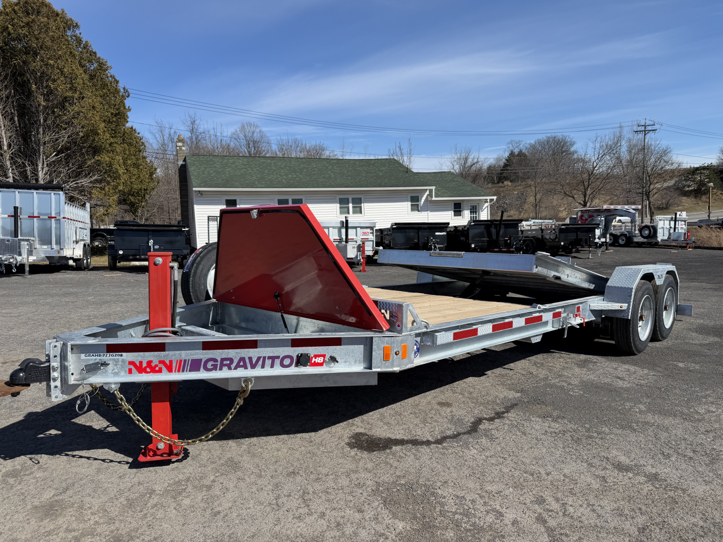 New 2026 N&N Galvanized 7X22 Split Tilt Trailer