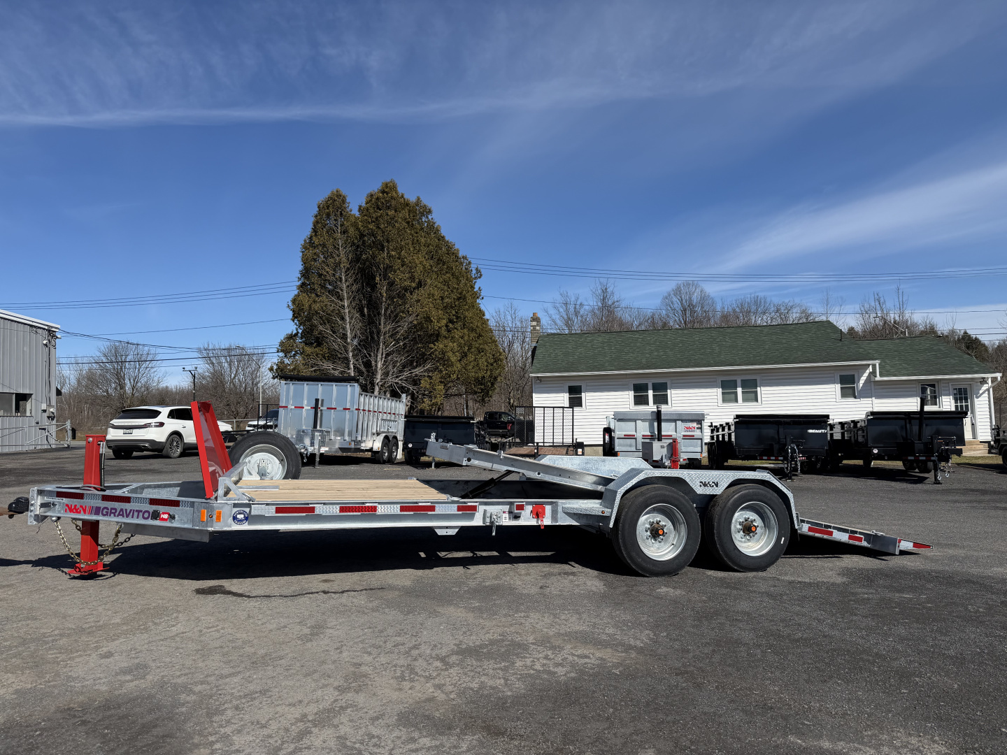 New 2026 N&N Galvanized 7X22 Split Tilt Trailer