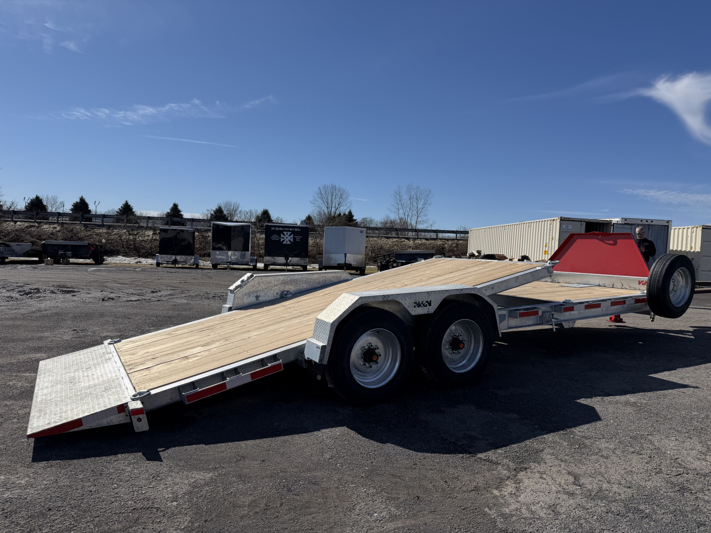 New 2026 N&N Galvanized 7X22 Split Tilt Trailer