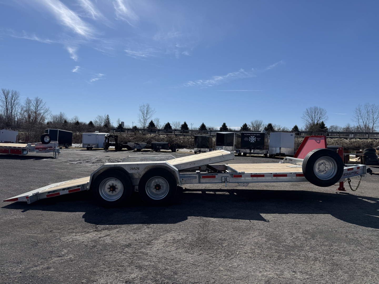 New 2026 N&N Galvanized 7X22 Split Tilt Trailer