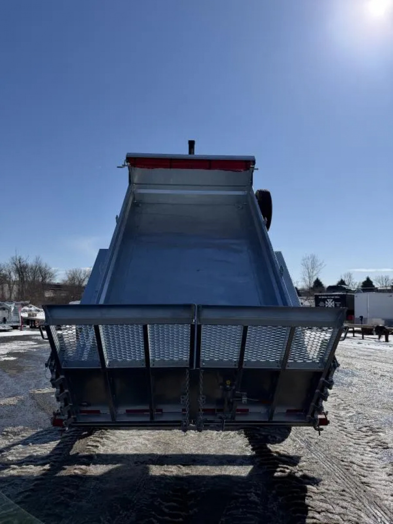 New 2026 N&N Galvanized 7X14 Dump Trailer w/Combo Gate 15K