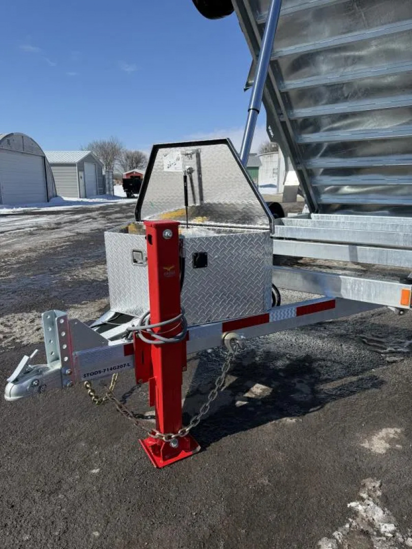 New 2026 N&N Galvanized 7X14 Dump Trailer w/Combo Gate 15K