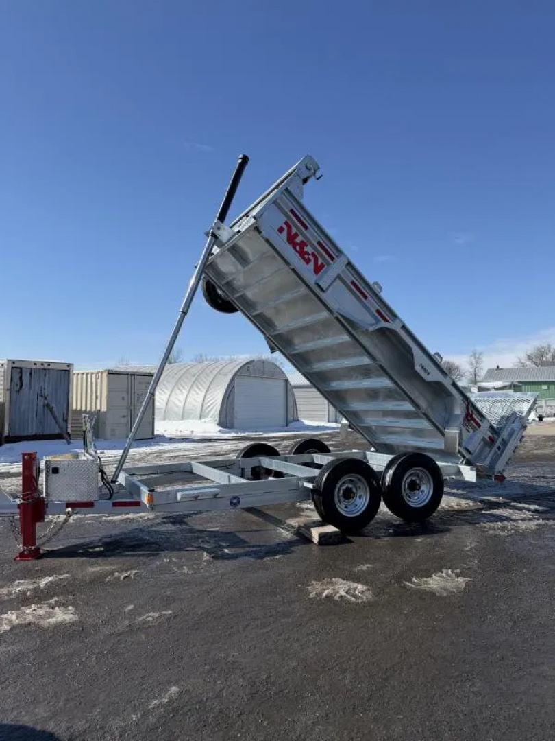 New 2026 N&N Galvanized 7X14 Dump Trailer w/Combo Gate 15K