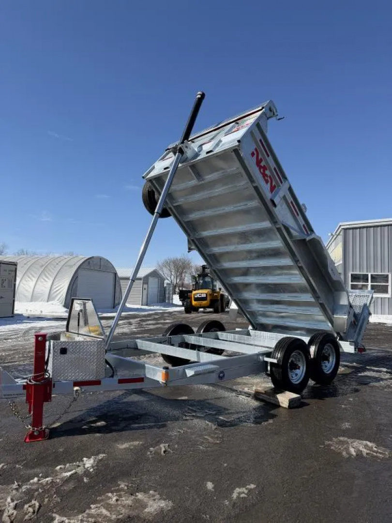 New 2026 N&N Galvanized 7X14 Dump Trailer w/Combo Gate 15K
