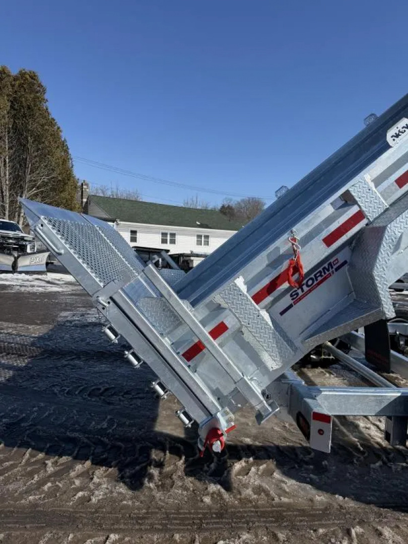 New 2026 N&N Galvanized 7X14 Dump Trailer w/Combo Gate 15K