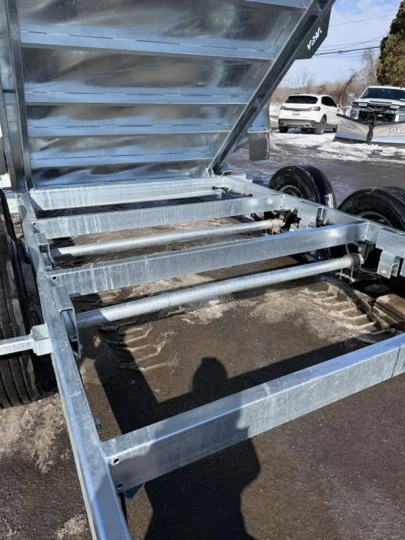 New 2026 N&N Galvanized 7X14 Dump Trailer w/Combo Gate 15K