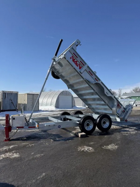 New 2026 N&N Galvanized 7X14 Dump Trailer w/Combo Gate 15K